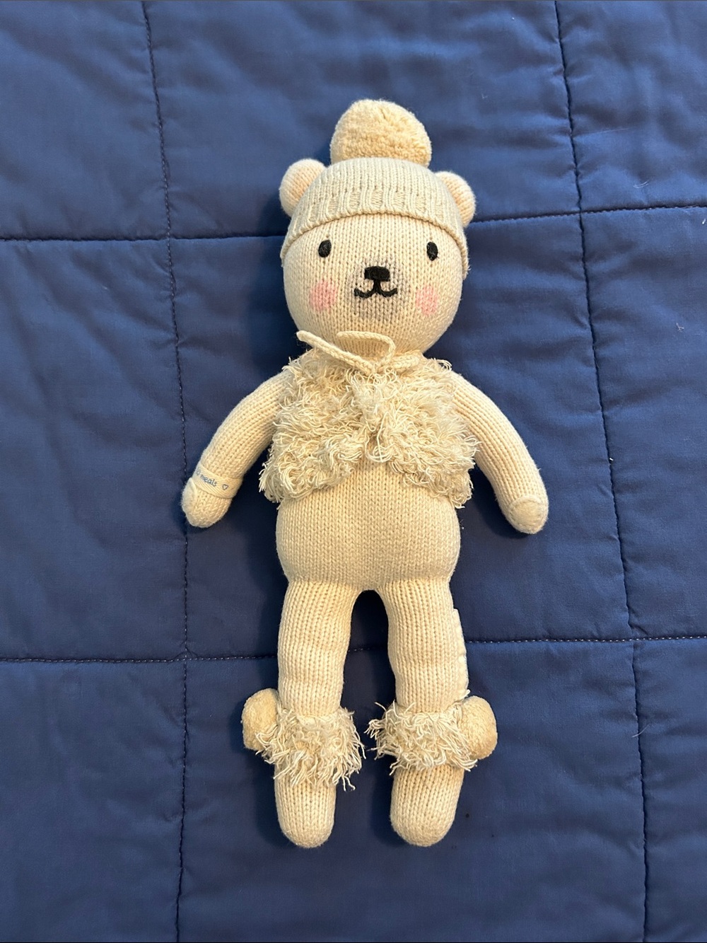 Cuddle + Kind Stella Polar Bear Knit Plush Handmade Doll Stuffed Animal 13"